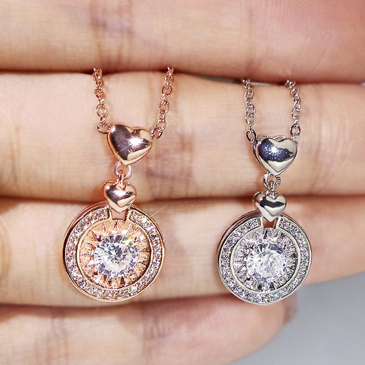 Round Zircon Necklace Women