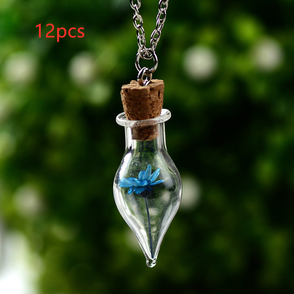 Mason Jar Floral Necklace For Women