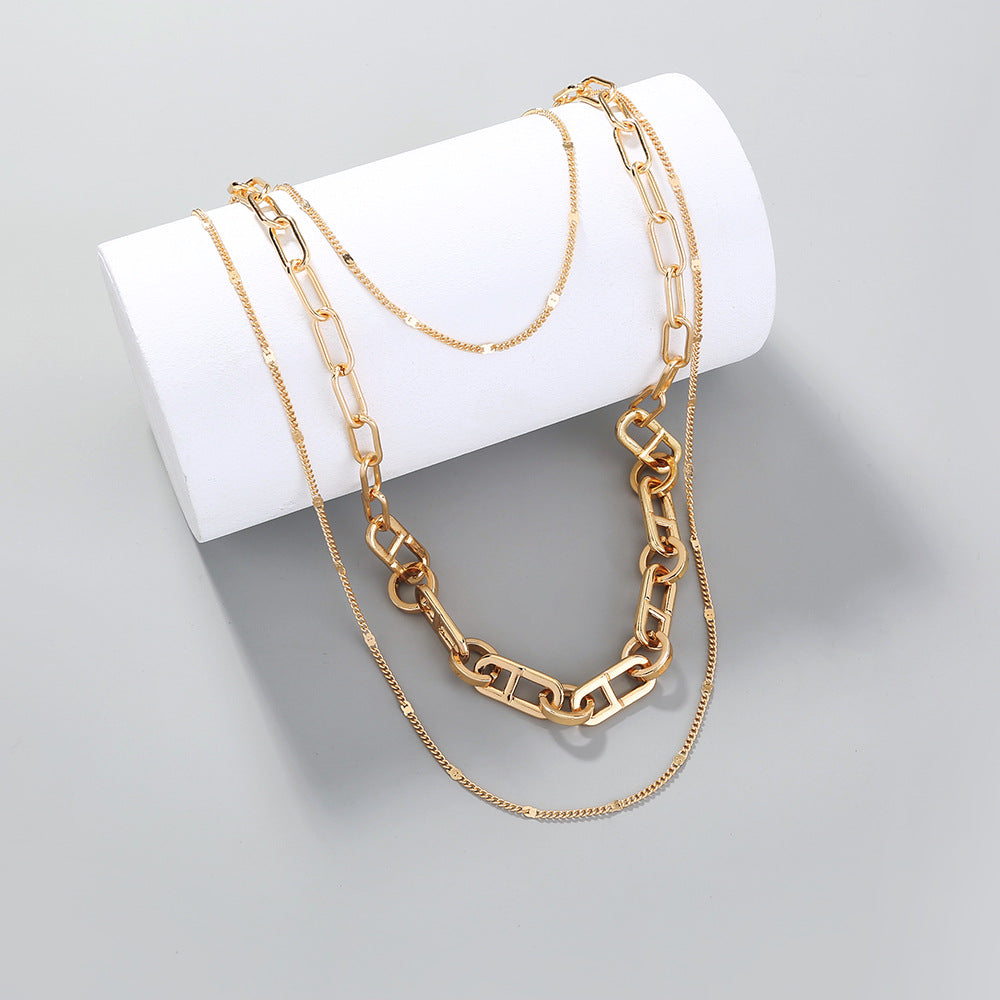 Japanese Word Chain Metal Chain Necklace Women