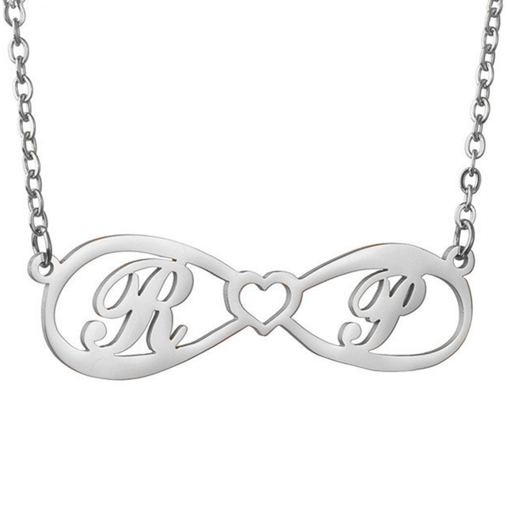 Stainless Steel Infinity Symbol Name Necklace Women