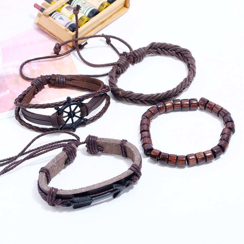 New Retro Student Beaded Bracelet Set Hand Weaving Bracelet Women