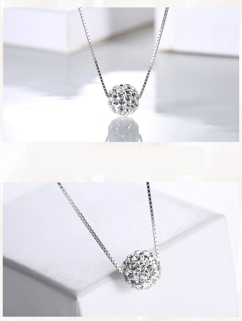 Fashion Full Diamond Round Necklace Women