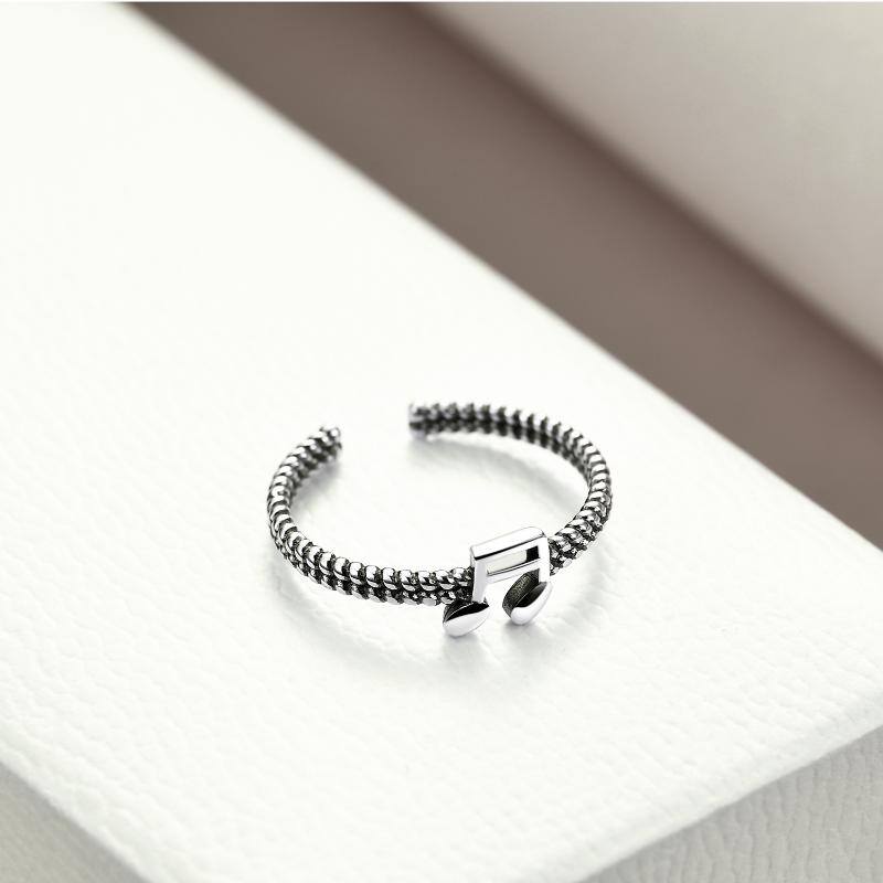 Music Note Rings 925 Sterling Silver Music Note Jewelry for Women