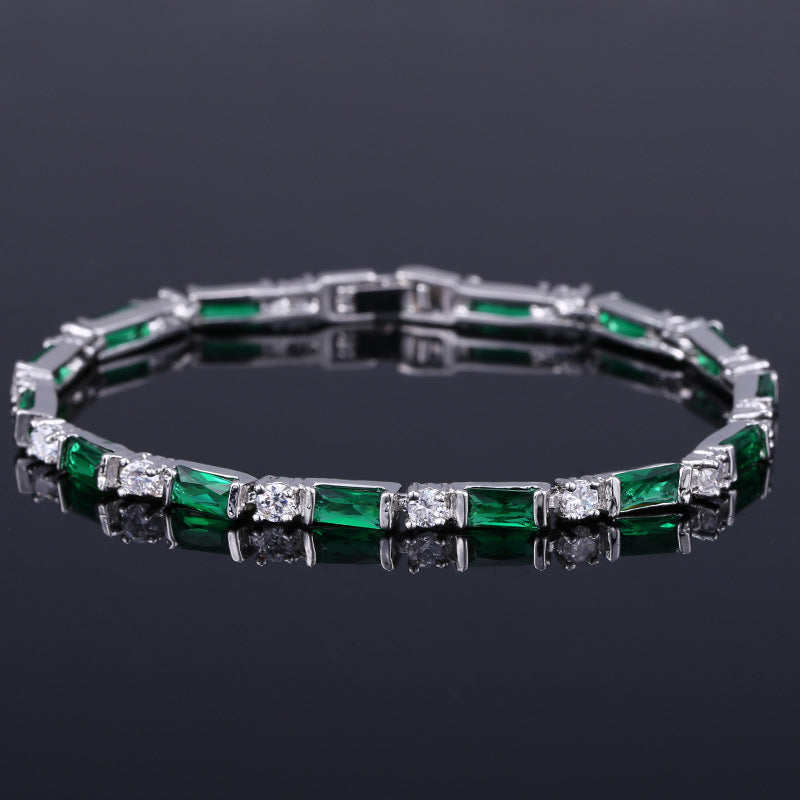 Zircon Bracelet Women Jewelry Platinum-plated Crystal Ladies Bracelet