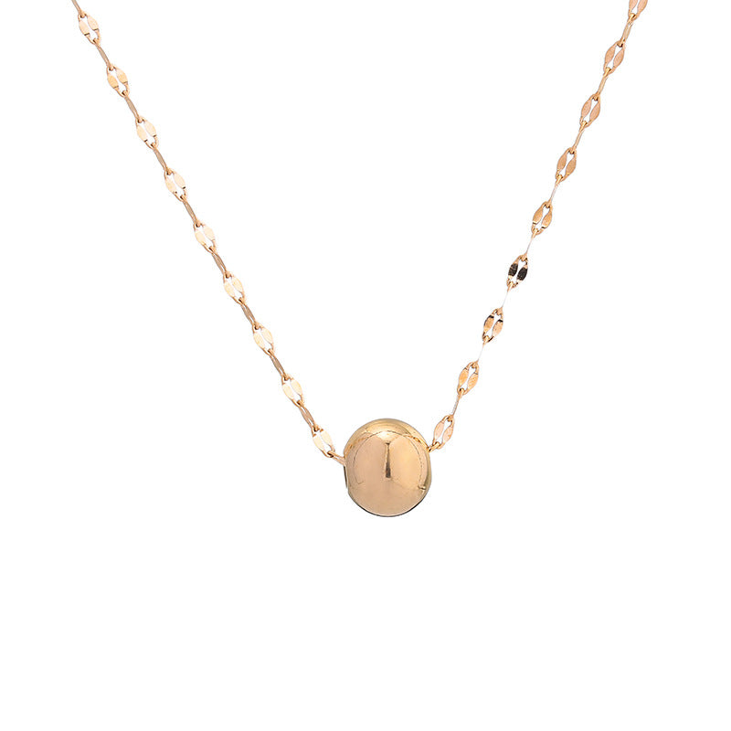 Women Rose Gold Small Circle Necklace