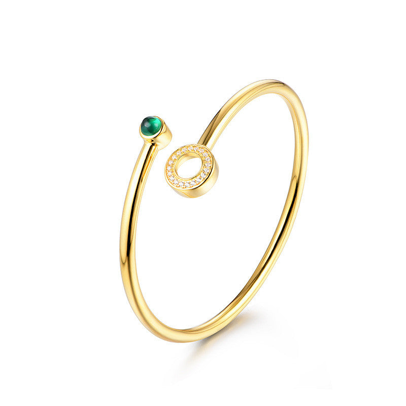 Fashion Emerald Women Bangle Street Bracelet