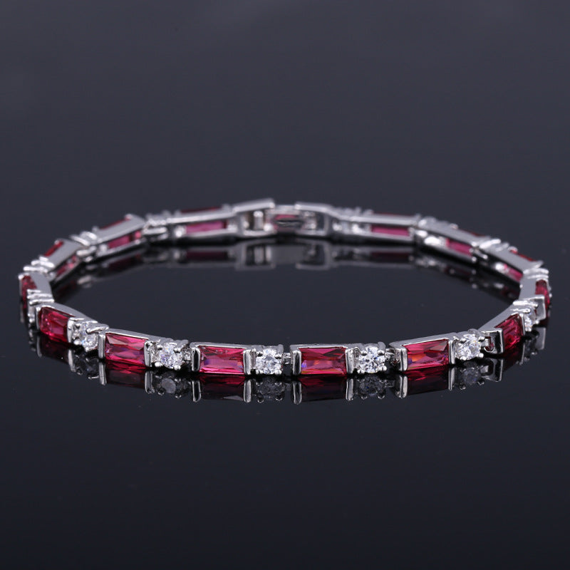 Zircon Bracelet Women Jewelry Platinum-plated Crystal Ladies Bracelet