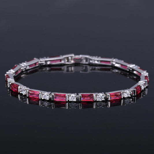 Zircon Bracelet Women Jewelry Platinum-plated Crystal Ladies Bracelet