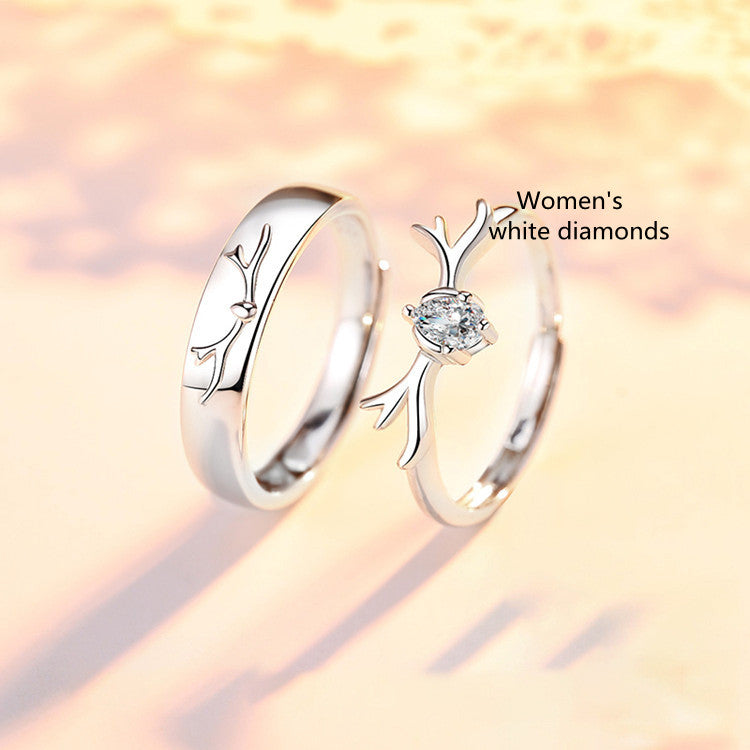 Couple A Pair Of Simple Men And Women Rings