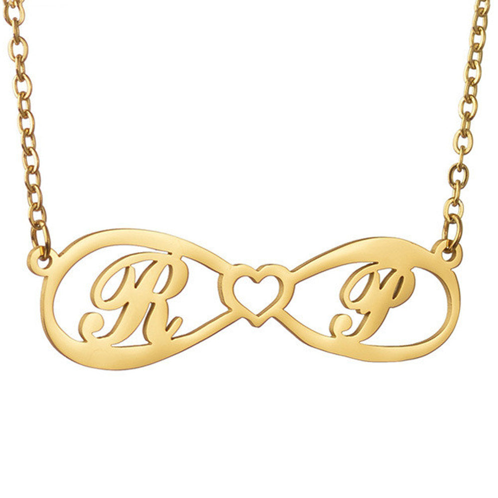 Stainless Steel Infinity Symbol Name Necklace Women