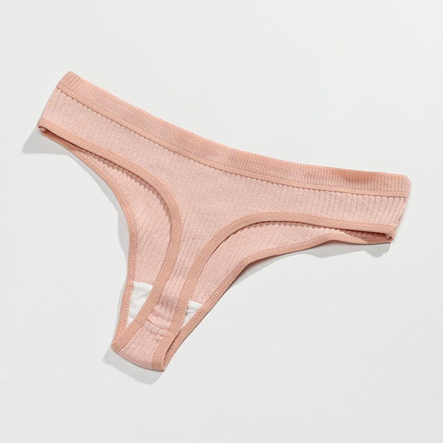 New Female Cotton Panties Low Thong