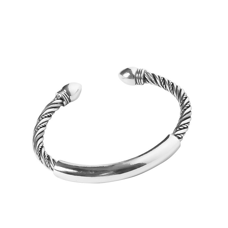 Simple Twist Smooth Solid Bracelet Women